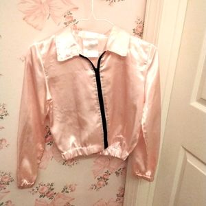 Chasing Fireflies pink Satin Grease jacket 12y zip